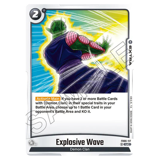 Explosive Wave EXTRA card from the Dragon Ball Super Card Game Fusion World set FB06 - Rivals Clash
