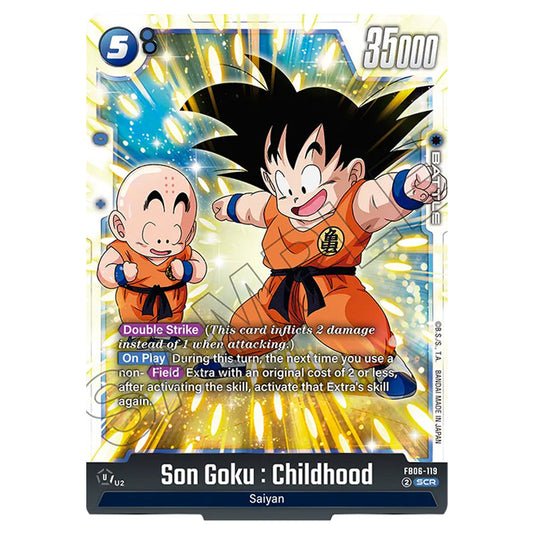 Son Goku : Childhood BATTLE card from the Dragon Ball Super Card Game Fusion World set FB06 - Rivals Clash