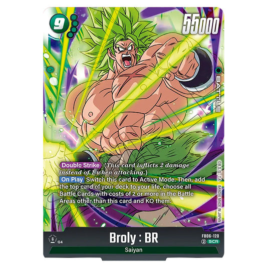 Broly : BR BATTLE card from the Dragon Ball Super Card Game Fusion World set FB06 - Rivals Clash