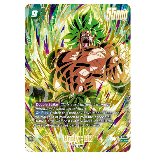 Broly : BR BATTLE card from the Dragon Ball Super Card Game Fusion World set FB06 - Rivals Clash