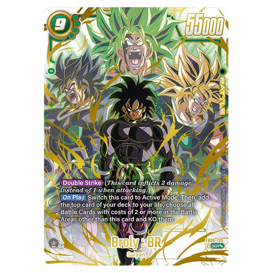 Broly : BR BATTLE card from the Dragon Ball Super Card Game Fusion World set FB06 - Rivals Clash