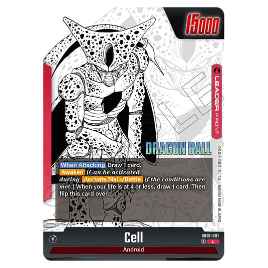Cell SB01-001 card from the Dragon Ball Super Card Game Fusion World set SB01 - Manga Booster