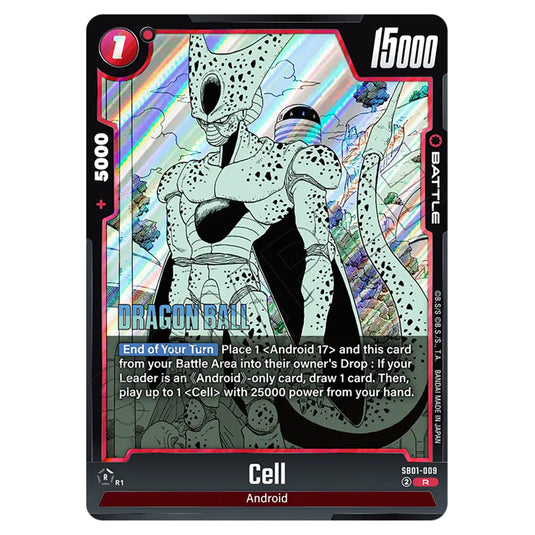 Cell SB01-009 card from the Dragon Ball Super Card Game Fusion World set SB01 - Manga Booster