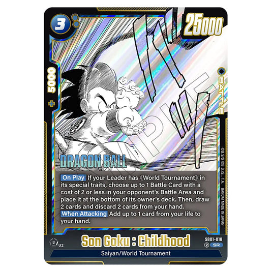Son Goku : Childhood SB01-018 card from the Dragon Ball Super Card Game Fusion World set SB01 - Manga Booster