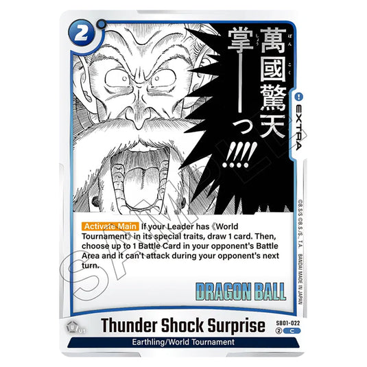 Thunder Shock Surprise SB01-022 card from the Dragon Ball Super Card Game Fusion World set SB01 - Manga Booster