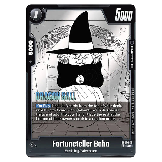 Fortuneteller Baba SB01-049 card from the Dragon Ball Super Card Game Fusion World set SB01 - Manga Booster