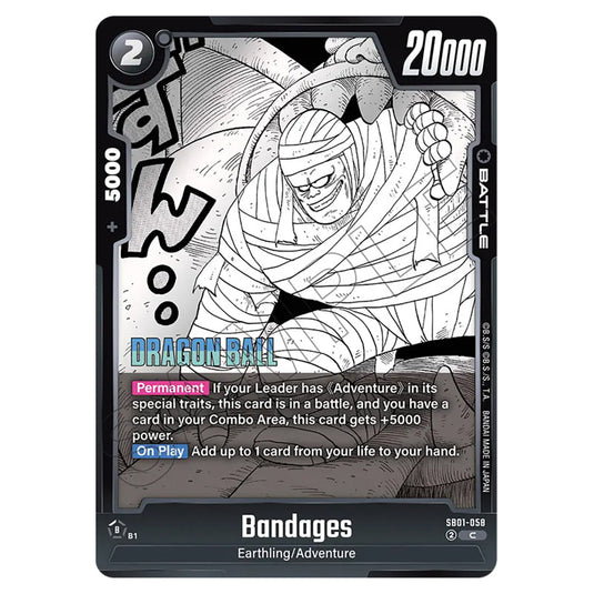 Bandages SB01-058 card from the Dragon Ball Super Card Game Fusion World set SB01 - Manga Booster