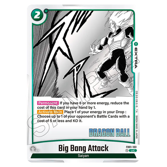 Big Bang Attack FB01-103 card from the Dragon Ball Super Card Game Fusion World set SB01 - Manga Booster