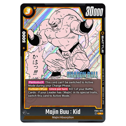Majin Buu : Kid FB04-095 card from the Dragon Ball Super Card Game Fusion World set SB01 - Manga Booster