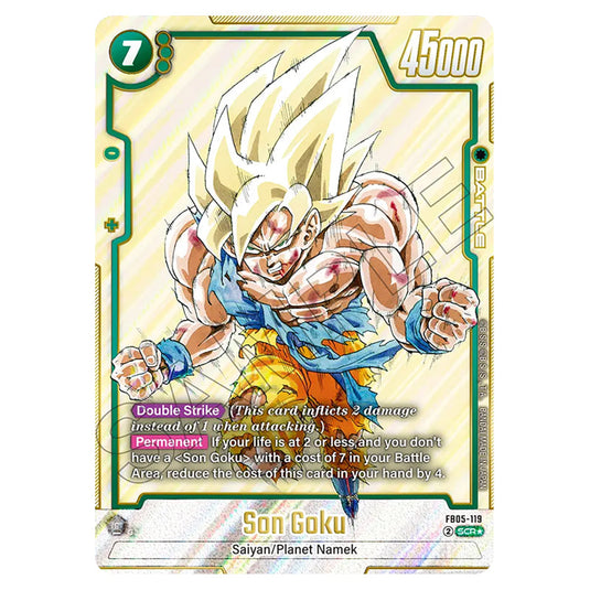 Son Goku FB05-119 card from the Dragon Ball Super Card Game Fusion World set SB01 - Manga Booster