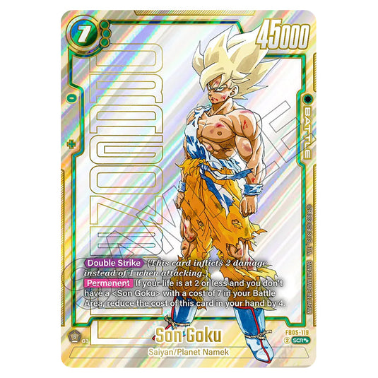 Son Goku FB05-119 card from the Dragon Ball Super Card Game Fusion World set SB01 - Manga Booster