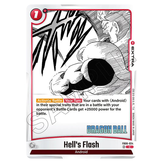 Hell's Flash FB06-024 card from the Dragon Ball Super Card Game Fusion World set SB01 - Manga Booster