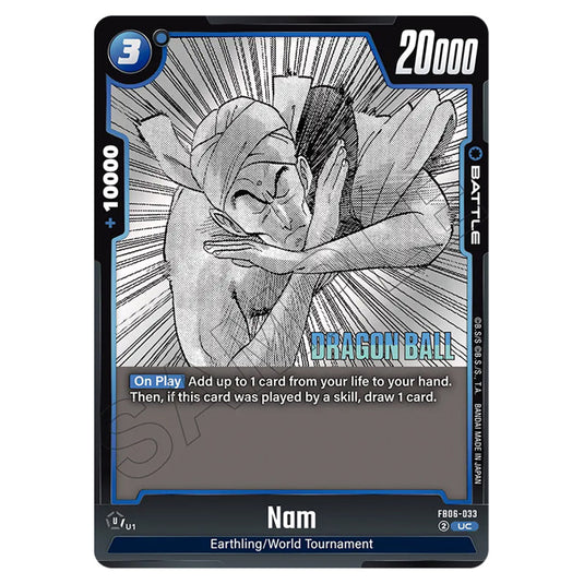 Nam FB06-033 card from the Dragon Ball Super Card Game Fusion World set SB01 - Manga Booster