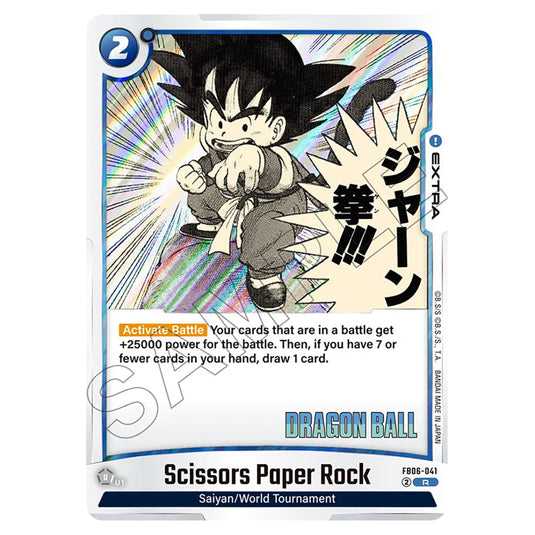Scissors Paper Rock FB06-041 card from the Dragon Ball Super Card Game Fusion World set SB01 - Manga Booster