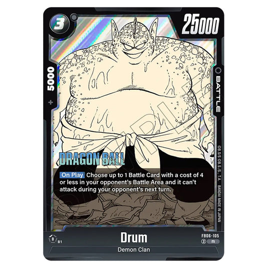 Drum FB06-105 card from the Dragon Ball Super Card Game Fusion World set SB01 - Manga Booster