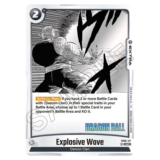 Explosive Wave FB06-117 card from the Dragon Ball Super Card Game Fusion World set SB01 - Manga Booster