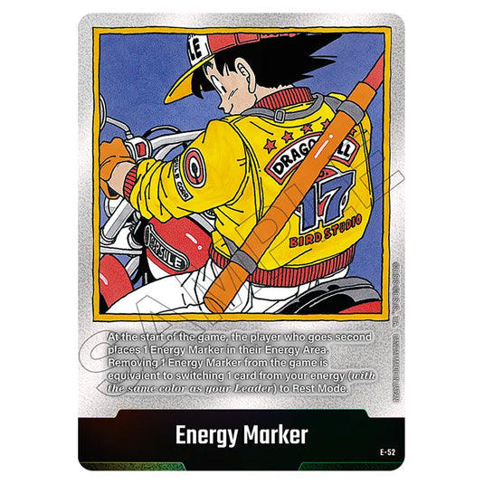Energy Marker E-52 card from the Dragon Ball Super Card Game Fusion World set SB01 - Manga Booster
