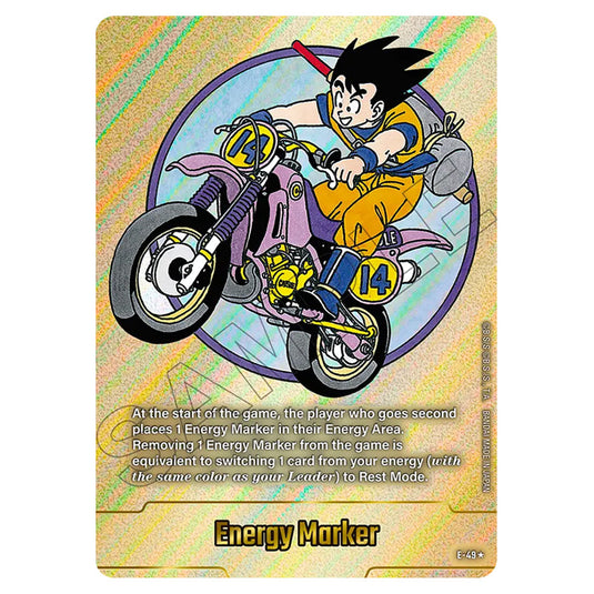 Energy Marker E-49a card from the Dragon Ball Super Card Game Fusion World set SB01 - Manga Booster