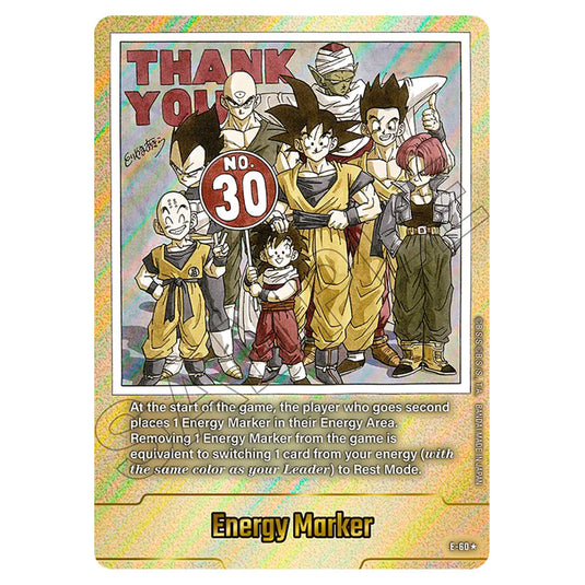 Energy Marker E-60a card from the Dragon Ball Super Card Game Fusion World set SB01 - Manga Booster