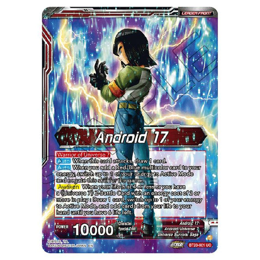 Dragon Ball Super - B20 - Power Absorbed - Android 17 - BT20-001