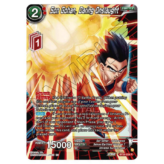 Dragon Ball Super - B20 - Power Absorbed - Son Gohan, Daring Onslaught - BT20-004