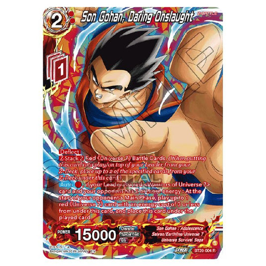 Dragon Ball Super - B20 - Power Absorbed - Son Gohan, Daring Onslaught (Gold Stamped) - BT20-004b
