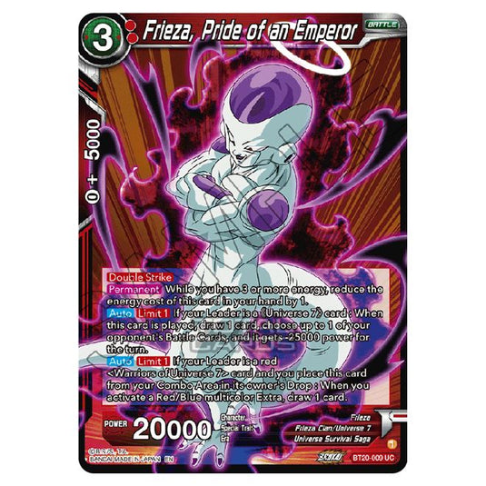 Dragon Ball Super - B20 - Power Absorbed - Frieza, Pride of an Emperor - BT20-009