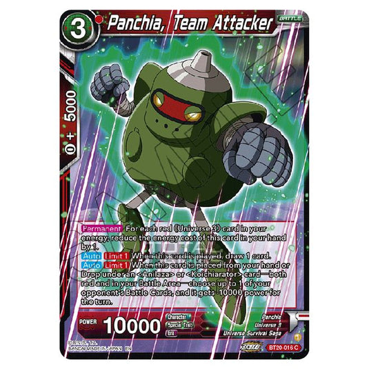 Dragon Ball Super - B20 - Power Absorbed - Panchia, Team Attacker - BT20-016