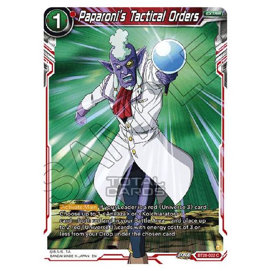 Dragon Ball Super - B20 - Power Absorbed - Paparoni's Tactical Orders - BT20-022