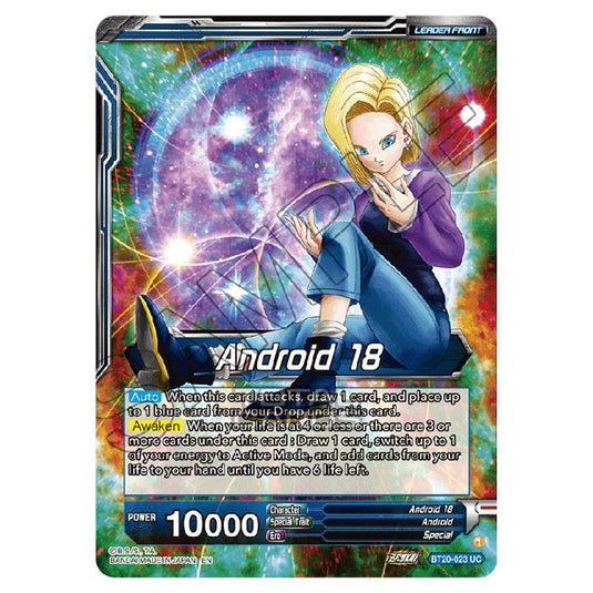 Dragon Ball Super - B20 - Power Absorbed - Android 18 (Gold Stamped) - BT20-023a