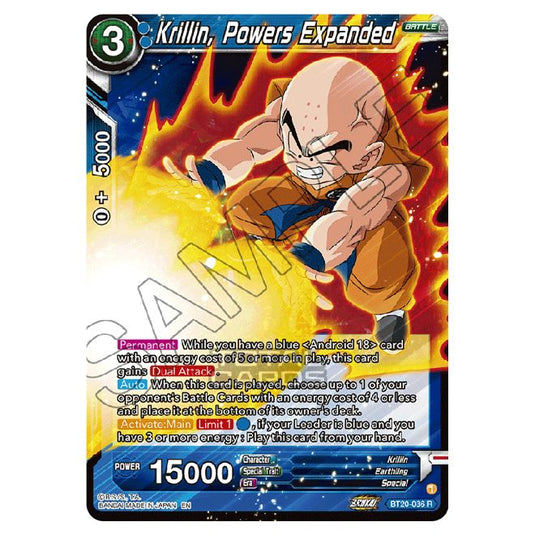 Dragon Ball Super - B20 - Power Absorbed - Krillin, Powers Expanded - BT20-036