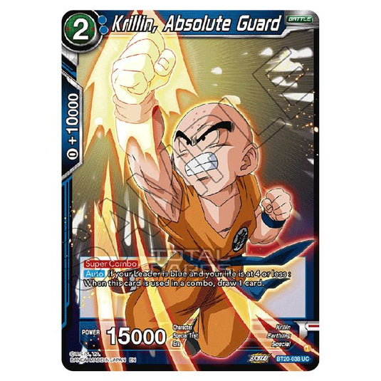 Dragon Ball Super - B20 - Power Absorbed - Krillin, Absolute Guard - BT20-038