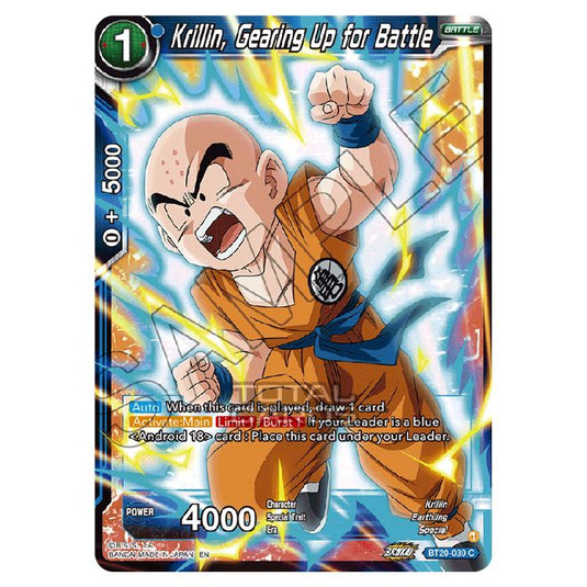 Dragon Ball Super - B20 - Power Absorbed - Krillin, Gearing Up for Battle - BT20-039