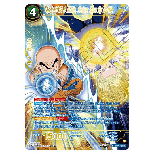 Dragon Ball Super - B20 - Power Absorbed - Android 18 & Krillin, Future Spun By Battle (Gold Stamped) - BT20-043a