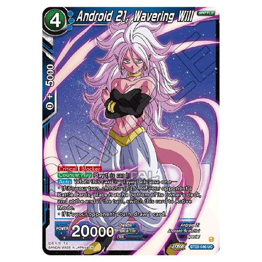 Dragon Ball Super - B20 - Power Absorbed - Android 21, Wavering Will - BT20-046