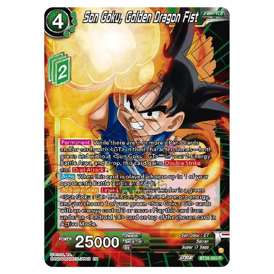 Dragon Ball Super - B20 - Power Absorbed - Son Goku, Golden Dragon Fist - BT20-060