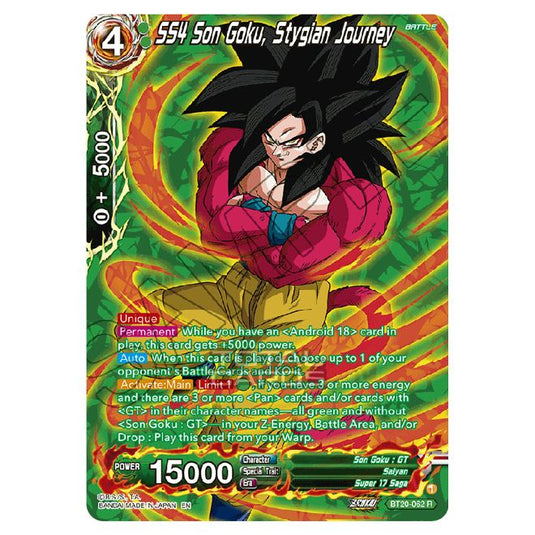 Dragon Ball Super - B20 - Power Absorbed - SS4 Son Goku, Stygian Journey (Silver Foil) - BT20-062a