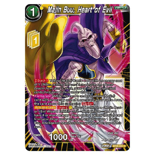 Dragon Ball Super - B20 - Power Absorbed - Majin Buu, Heart of Evil - BT20-091