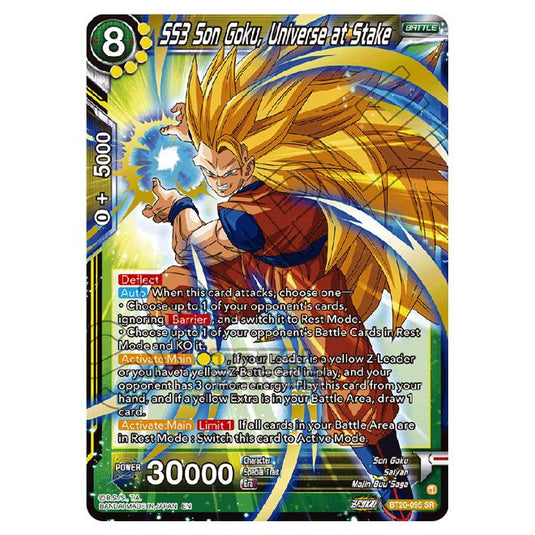 Dragon Ball Super - B20 - Power Absorbed - SS3 Son Goku, Universe at Stake - BT20-095