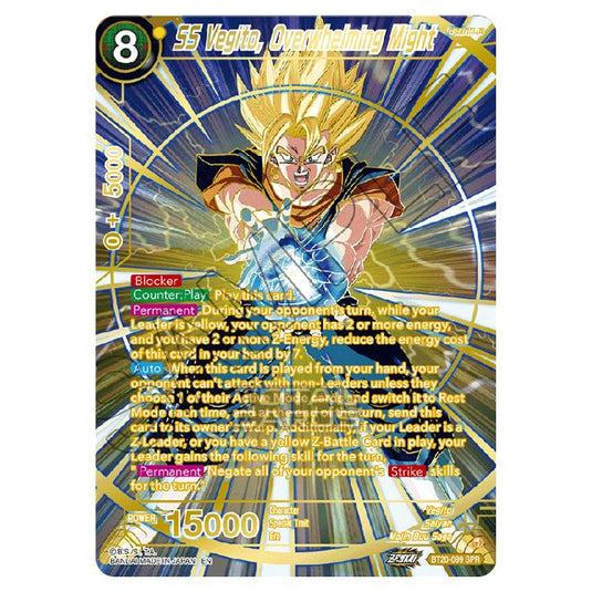 Dragon Ball Super - B20 - Power Absorbed - SS Vegito, Overwhelming Might (Gold Stamped) - BT20-099a