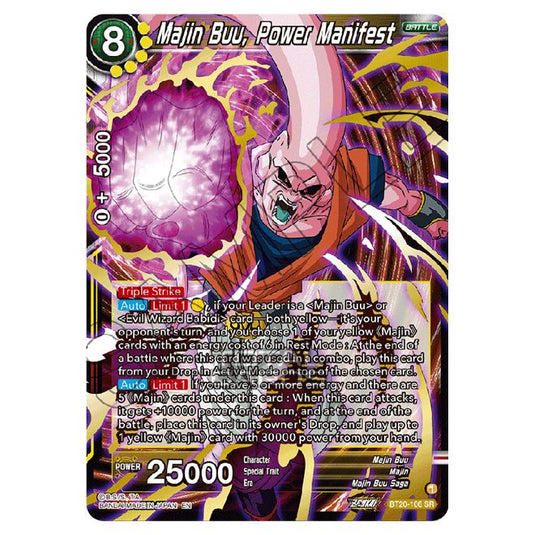 Dragon Ball Super - B20 - Power Absorbed - Majin Buu, Power Manifest - BT20-106