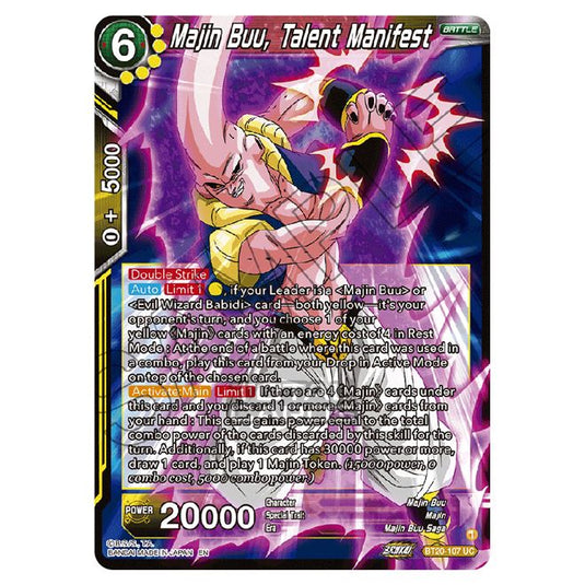 Dragon Ball Super - B20 - Power Absorbed - Majin Buu, Talent Manifest - BT20-107