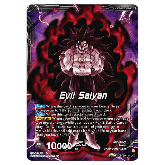 Dragon Ball Super - B20 - Power Absorbed - Evil Saiyan - BT20-114