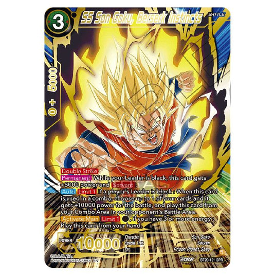 Dragon Ball Super - B20 - Power Absorbed - SS Son Goku, Berserk Instincts (Gold Stamped) - BT20-121a