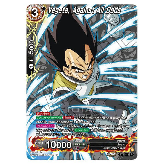 Dragon Ball Super - B20 - Power Absorbed - Vegeta, Against All Odds (Silver Foil) - BT20-123a