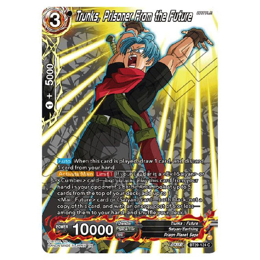 Dragon Ball Super - B20 - Power Absorbed - Trunks, Prisoner From the Future (Silver Foil) - BT20-124a