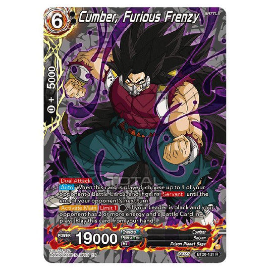 Dragon Ball Super - B20 - Power Absorbed - Cumber, Furious Frenzy (Gold Stamped) - BT20-131b
