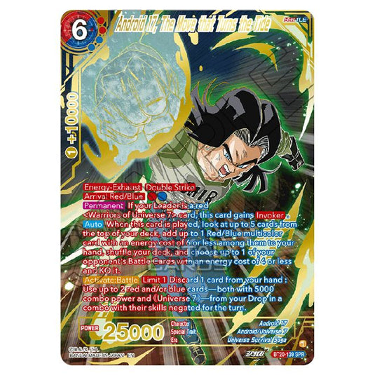 Dragon Ball Super - B20 - Power Absorbed - Android 17, The Move that Turns the Tide (Gold Stamped) - BT20-139a