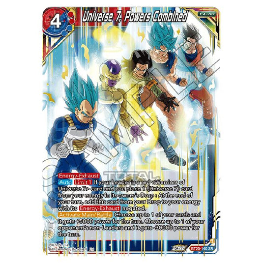Dragon Ball Super - B20 - Power Absorbed - Universe 7, Powers Combined - BT20-140