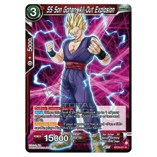 Dragon Ball Super - B22 - Critical Blow - SS Son Gohan, All-Out Explosion - BT22-011